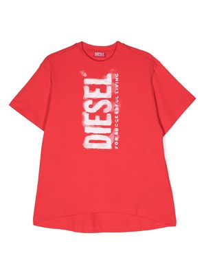 Diesel Kids Dextry logo-print T-shirt dress - Red