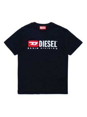 Diesel Kids distressed-effect cotton T-shirt - Black