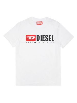 Diesel Kids distressed-effect cotton T-shirt - White