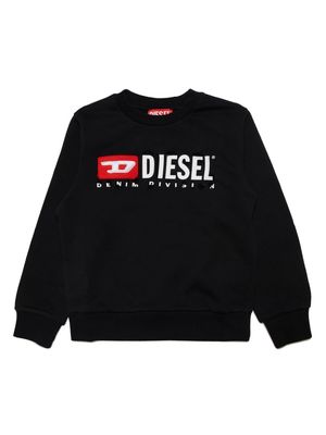 Diesel Kids distressed-finish cotton sweatshirt - Black