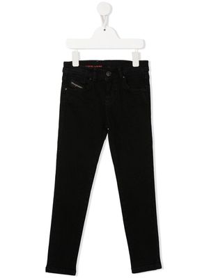 Diesel Kids five-pocket slim-cut trousers - Black