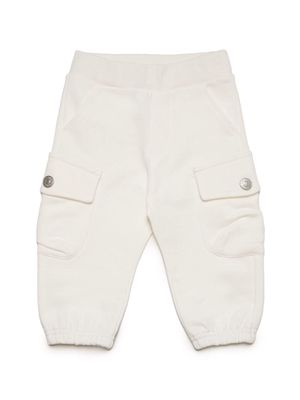 Diesel Kids fleece cargo trousers - White