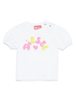 Diesel Kids heart logo-print T-shirt - White