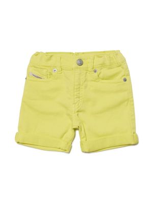 Diesel Kids JoggJeans® logo-patch cotton shorts - Yellow