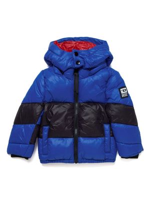 Diesel Kids Joryb colour-block padded jacket - Blue