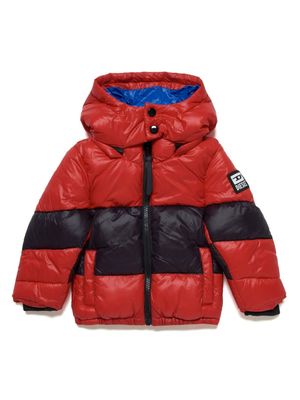 Diesel Kids Joryb colour-block padded jacket - Red