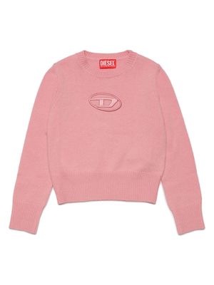 Diesel Kids Kareesa logo-embroidered jumper - Pink