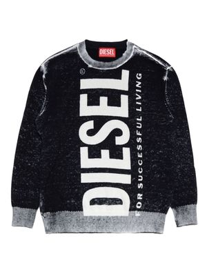Diesel Kids KFlow cotton jumper - Black