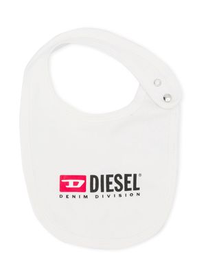 Diesel Kids logo bib - White