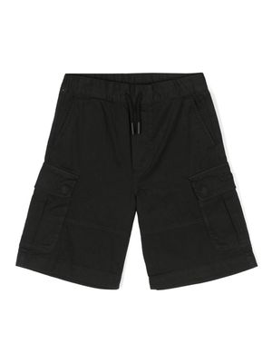 Diesel Kids logo-embroidered shorts - Black