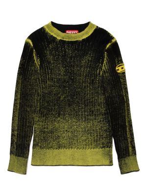 Diesel Kids logo-embroidered sweatshirt - Black