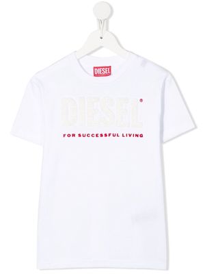 Diesel Kids logo-patch T-shirt - White