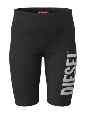 Diesel Kids logo-print bicycle shorts - Black