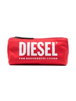 Diesel Kids logo-print case - Red