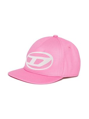 Diesel Kids logo-print cotton baseball cap - Pink