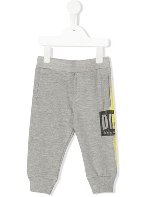 Diesel Kids logo-print cotton track pants - Grey