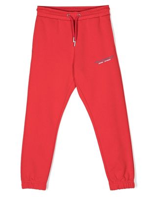 Diesel Kids logo-print cotton track trousers - Red