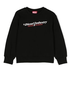 Diesel Kids logo-print crew-neck sweatshirt - Black