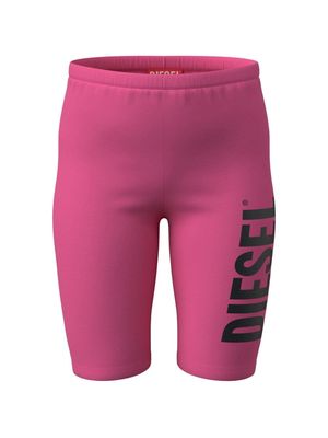 Diesel Kids logo-print cycling shorts - Pink