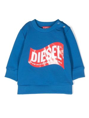 Diesel Kids logo-print detail sweatshirt - Blue