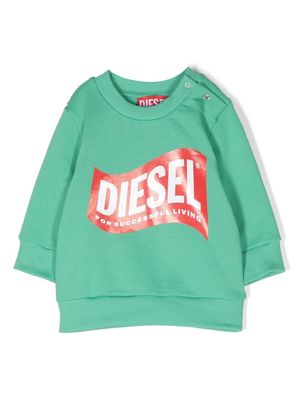 Diesel Kids logo-print detail sweatshirt - Green