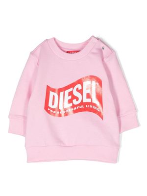 Diesel Kids logo-print detail T-shirt - Pink