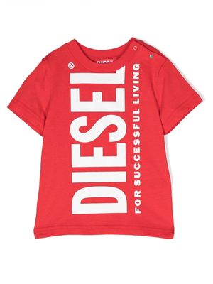 Diesel Kids logo-print detail T-shirt - Red