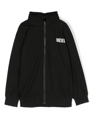 Diesel Kids logo-print jacket - Black