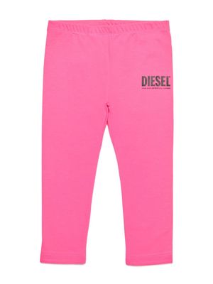 Diesel Kids logo-print jersey leggings - Pink