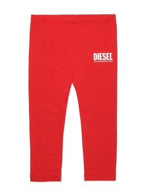 Diesel Kids logo-print jersey leggings - Red