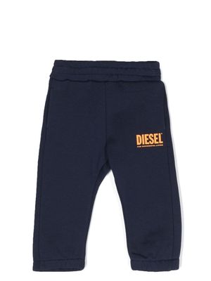 Diesel Kids logo-print leg track pants - Blue