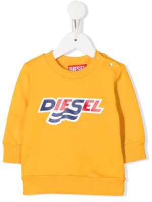 Diesel Kids logo-print long-sleeve sweatshirt - Yellow
