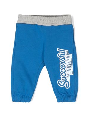 Diesel Kids logo-print track shorts - Blue
