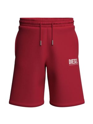 Diesel Kids logo-print track shorts - Red