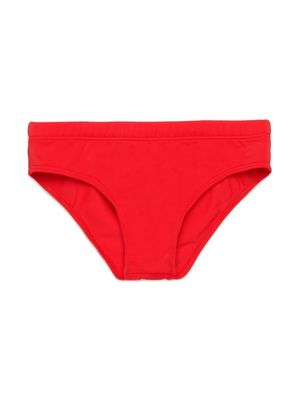 Diesel Kids Milvo logo-print swim briefs - Red