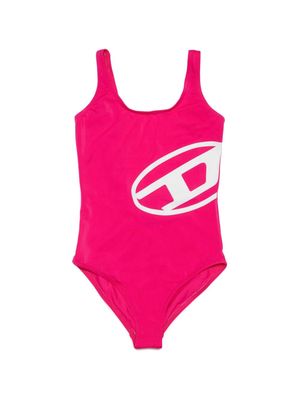 Diesel Kids Mimmy logo-print swimsuit - Pink