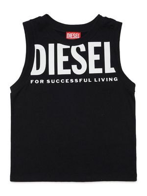 Diesel Kids Mtgiul logo-print tank top - Black