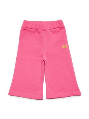 Diesel Kids Oval D-embroidered cotton track pants - Pink