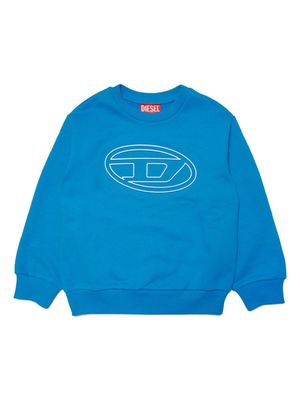 Diesel Kids Oval D-logo cotton sweatshirt - Blue