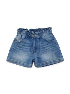Diesel Kids Pamlix elasticated-waist denim shorts - Blue