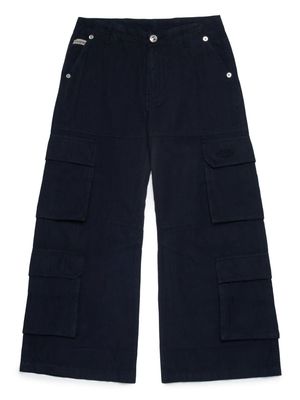 Diesel Kids poplin cargo trousers - Black