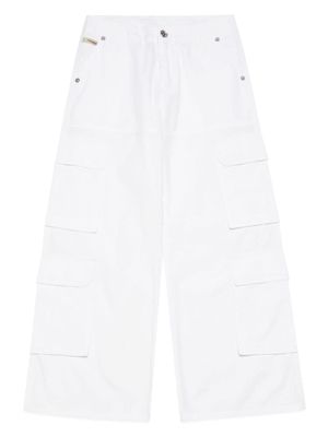 Diesel Kids Psire straight-leg cargo trousers - White