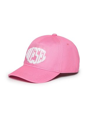 Diesel Kids raised logo cotton cap - Pink