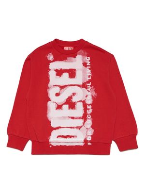 Diesel Kids S-Ginn-E5 cotton sweatshirt - Red