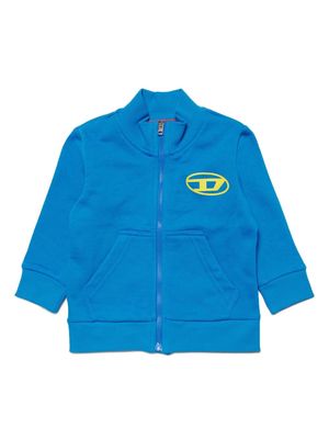 Diesel Kids Sluzb logo-print cotton jacket - Blue