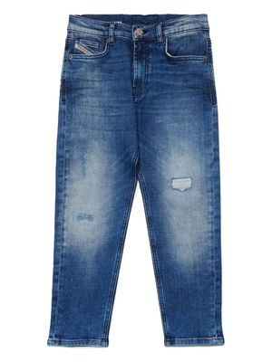 Diesel Kids straight-leg stretch-cotton jeans - Blue