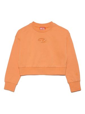 Diesel Kids Straslium logo-embroidered sweatshirt - Orange
