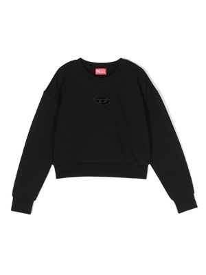 Diesel Kids Straslium Oval D-logo sweatshirt - Black