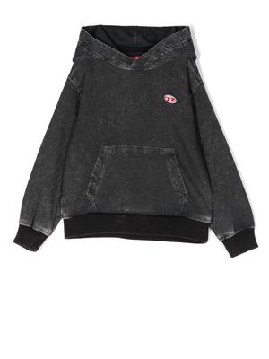 Diesel Kids Sum-Rib faded hoodie - Grey