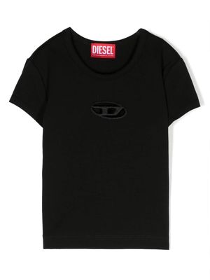 Diesel Kids Tangie stretch-cotton T-shirt - Black